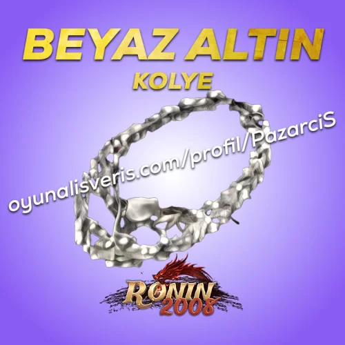  BEYAZ ALTIN KOLYE - STOK 1